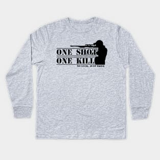 One Shoot One Kill Kids Long Sleeve T-Shirt